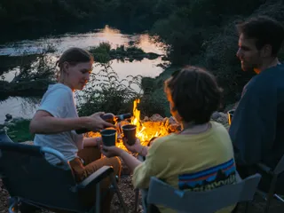 Friends at the campfire